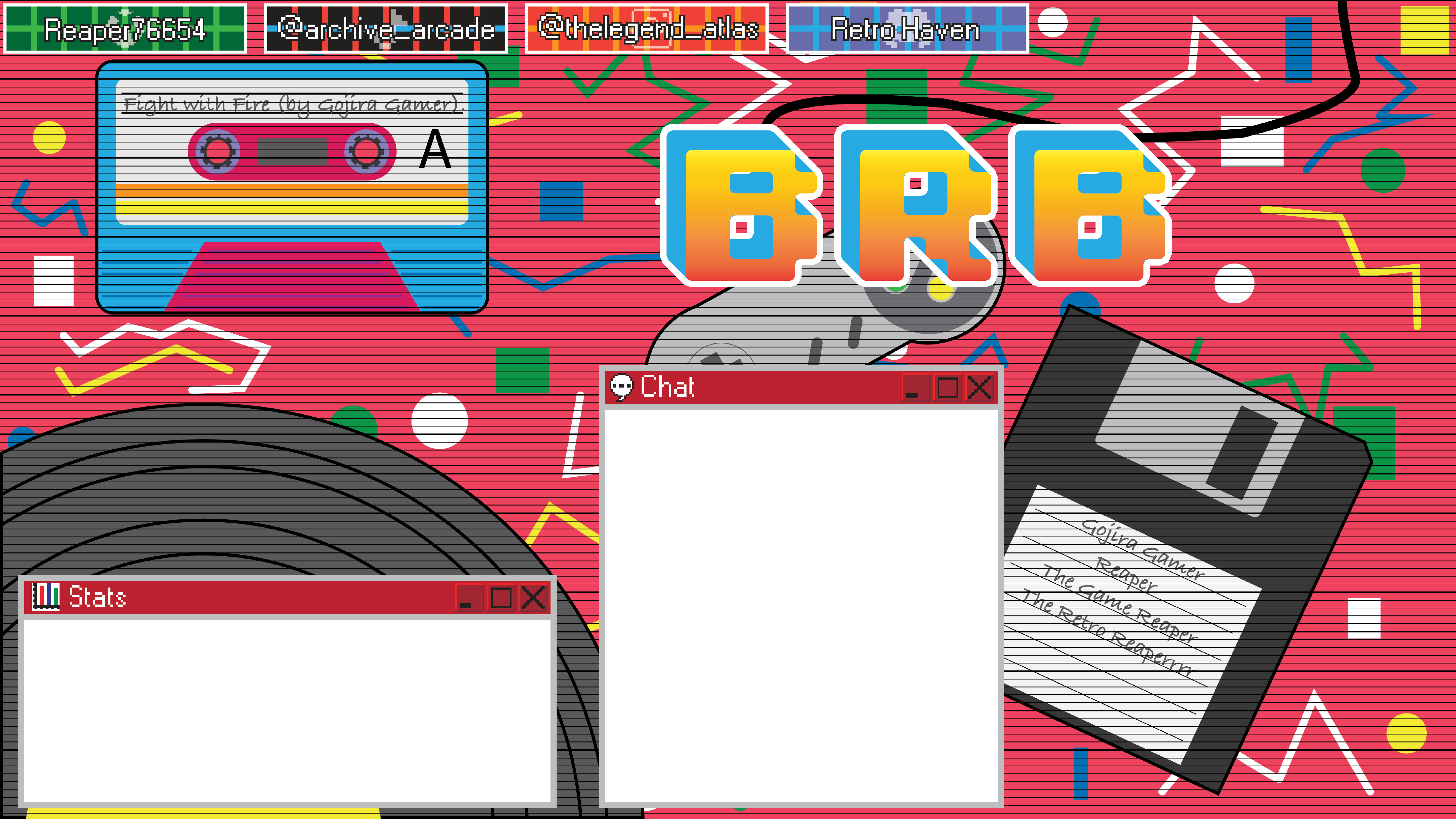 A retro background for a stream returning soon.